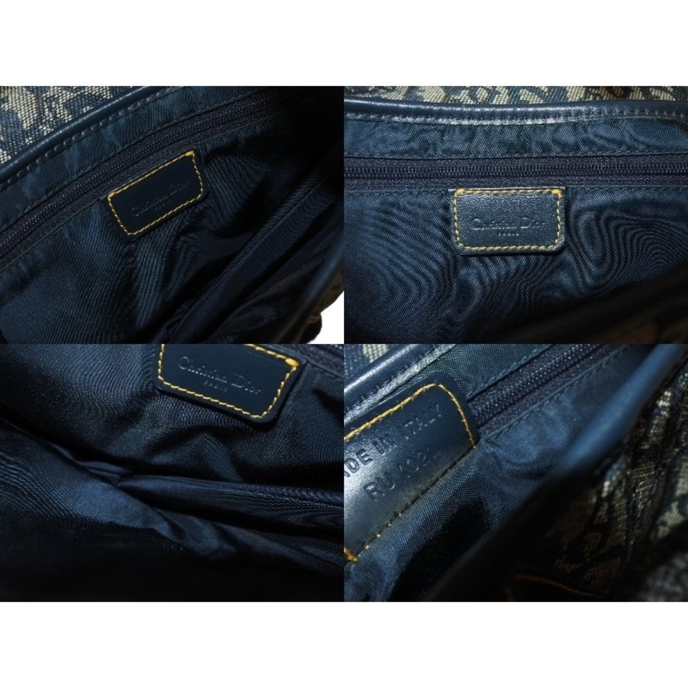 Christian Dior Trotter Saddle Bag Navy Blue Galliano - Picture 10 of 10